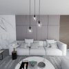 LAMPA WISZĄCA CZARNA NAD STÓŁ DO KUCHNI JADALNI SALONU EMIBIG ISTAR 3 BL PREMIUM TRANSPARENT