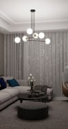 LAMPA WISZĄCA DO SALONU POKOJU BIAŁE KULE EMIBIG OGNIS 6 BLACK