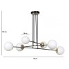 LAMPA WISZĄCA DO SALONU POKOJU BIAŁE KULE EMIBIG OGNIS 6 WHITE