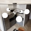LAMPA WISZĄCA NOWOCZESNA KULE BIAŁE EMIBIG PREGOS 6 BLACK