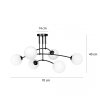 LAMPA WISZĄCA NOWOCZESNA KULE BIAŁE EMIBIG PREGOS 6 WHITE