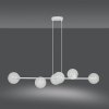 LAMPA WISZĄCA BIAŁA SZKLANE KLOSZE KULE DO SALONU SYPIALNI JADALNI NAD STÓŁ EMIBIG ROSSI 6 WH TRANSPARENT