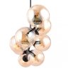 LAMPA WISZĄCA CZARNA KULE BURSZTYNOWE SZKLANE NAD STÓŁ DO JADALNI KUCHNI NOWOCZESNA EMIBIG ROSSI 8 BL 876/8