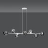 LAMPA WISZĄCA BIAŁA SZKLANE KLOSZE KULE DO SALONU SYPIALNI JADALNI NAD STÓŁ EMIBIG ROSSI 8 WH GRAFIT