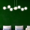 LAMPA WISZĄCA BIAŁA SZKLANE KLOSZE KULE DO SALONU SYPIALNI JADALNI NAD STÓŁ EMIBIG ROSSI 8 WH MIODOWY