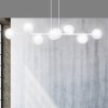 LAMPA WISZĄCA BIAŁA SZKLANE KLOSZE KULE DO SALONU SYPIALNI JADALNI NAD STÓŁ EMIBIG ROSSI 8 WH TRANSPARENT