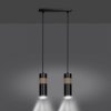 LAMPA WISZĄCA TUBA NAD STÓŁ Z DREWNEM EMIBIG AKARI 2 BLACK