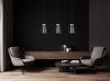 LAMPA WISZĄCA METALOWA NAD STÓŁ EMIBIG BOLERO 1 BLACK