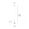 LAMPA WISZĄCA TUBA NAD STÓŁ DO KUCHNI JADALNI EMIBIG FUMIKO 1 WH/CHROME