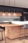 LAMPA WISZĄCA TUBA NAD STÓŁ DO KUCHNI JADALNI EMIBIG FUMIKO 3 BL/GOLD