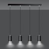 LAMPA WISZĄCA TUBA NAD STÓŁ DO KUCHNI JADALNI EMIBIG FUMIKO 4 BL/CHROME