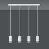 LAMPA WISZĄCA TUBA NAD STÓŁ DO KUCHNI JADALNI EMIBIG FUMIKO 4 WH/CHROME