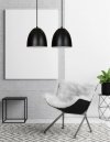 LAMPA WISZĄCA METALOWA KOPUŁA NAD STÓŁ WYSPĘ EMIBIG LENOX 2 BLACK / WHITE