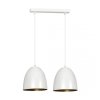 LAMPA WISZĄCA METALOWA KOPUŁA NAD STÓŁ WYSPĘ EMIBIG LENOX 2 WHITE / GOLD