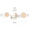 LAMPA WISZĄCA NOWOCZESNA Z DREWNEM EMIBIG ZITA 4 WHITE