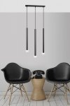 LAMPA WISZĄCA TUBA NAD STÓŁ BAR WYSPĘ DO KUCHNI JADALNI EMIBIG SELTER 3 BLACK