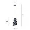 LAMPA WISZĄCA DEKORACYJNA NAD STÓŁ SPIRALA EMIBIG SAGA 1 BLACK