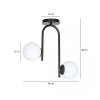 LAMPA SUFITOWA KULE BIAŁE DO POKOJU SYPIALNI SALONU EMIBIG KALF 2 BLACK
