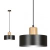LAMPA WISZĄCA NAD STÓŁ Z DREWNEM EMIBIG TORIN 1 BLACK