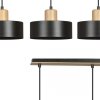 LAMPA WISZĄCA NAD STÓŁ Z DREWNEM EMIBIG TORIN 3 BLACK