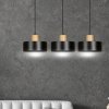 LAMPA WISZĄCA NAD STÓŁ Z DREWNEM EMIBIG TORIN 3 BLACK