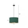 LAMPA CZARNA Z ABAŻUREM BUTELKOWA ZIELEŃ EMIBIG HILDE 1 BL GREEN