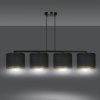 LAMPA CZARNA Z CZARNYM ABAŻUREM EMIBIG HILDE 4 BL BLACK