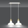 LAMPA WISZĄCA BIAŁO ZŁOTA METALOWA NAD STÓŁ EMIBIG IBOR 2 WHITE