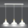 LAMPA WISZĄCA BIAŁO ZŁOTA METALOWA NAD STÓŁ EMIBIG IBOR 3 WHITE