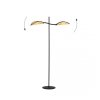 LAMPA PODŁOGOWA CZARNA EMIBIG LOTUS LP2 BLACK/RATTAN