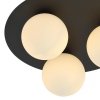 LAMPA SUFITOWA PLAFON CZARNY KULE SZKLANE EMIBIG SOLAR 3 BLACK/OPAL