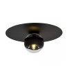 LAMPA SUFITOWA PLAFON CZARNY KULE SZKLANE EMIBIG SOLAR 1 BLACK/STRIPE