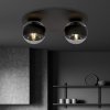 LAMPA SUFITOWA PLAFON CZARNY KULE SZKLANE EMIBIG SOLAR 2 BLACK/STRIPE