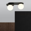 LAMPA SUFITOWA NOWOCZESNA PLAFON KULE SZKLANE EMIBIG PLAZA 2 BLACK/OPAL