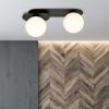 LAMPA SUFITOWA NOWOCZESNA PLAFON KULE SZKLANE EMIBIG PLAZA 2 BLACK/OPAL