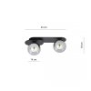 LAMPA SUFITOWA NOWOCZESNA PLAFON KULE SZKLANE EMIBIG PLAZA 2 BLACK/GRAFIT