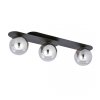 LAMPA SUFITOWA NOWOCZESNA PLAFON KULE SZKLANE EMIBIG PLAZA 3 BLACK/GRAFIT