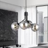 LAMPA WISZĄCA CZARNA NOWOCZESNA KLOSZE KULE EMIBIG NOVA 4  BLACK/GRAFIT