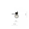 LAMPA SUFITOWA PLAFON CZARNY KLOSZ KULA EMIBIG IMAGO 1G BLACK/GRAFIT