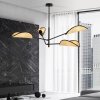 LAMPA WISZĄCA CZARNA DEKORACYJNA DO POKOJU SALONU EMIBIG VENE 4 BLACK/RATTAN