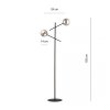 LAMPA PODŁOGOWA STOJĄCA EMIBIG LINEAR LP2 BLACK/GRAFIT
