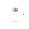 LAMPA STOŁOWA NOCNA KULA BIAŁA EMIBIG OSLO LN WHITE/GRAFIT