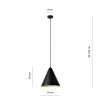 LAMPA WISZĄCA METALOWA CZARNA NAD STÓŁ DO JADALNI KUCHNI NAD WYSPĘ EMIBIG REBEL 1 BLACK/GOLD oprawa oświetleniowa