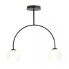 LAMPA WISZĄCA CZARNA KULE SZKLANE NOWOCZESNA EMIBIG ARCHI 2 BL OPAL oprawa oświetleniowa