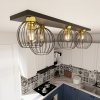 LAMPA SUFITOWA PLAFON CZARNY DRUCIANY NEST 6 BL GOLD oprawa oświetleniowa