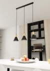 EMIBIG LAMPA WISZĄCA CZARNO ZŁOTA NAD STÓŁ ROSA 3 BL oprawa oświetleniowa