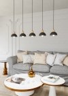 LAMPA WISZĄCA CZARNA NOWOCZESNA NAD STÓŁ EMIBIG SECO 5 BL oprawa oświetleniowa