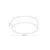 TK LIGHTING RONDO GRAPHITE 1087 LAMPA SUFITOWA PLAFON GRAFITOWY SZARY ABAŻUR 45CM