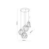 TK LIGHTING GALAXY 1643 LAMPA WISZĄCA CZARNA DRUCIANA METALOWA LOFT INDUSTRIALNA