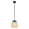 TK LIGHTING LAMPA Z ABAŻUREM DUO JUTA GREEN LAMPA WISZACA 1